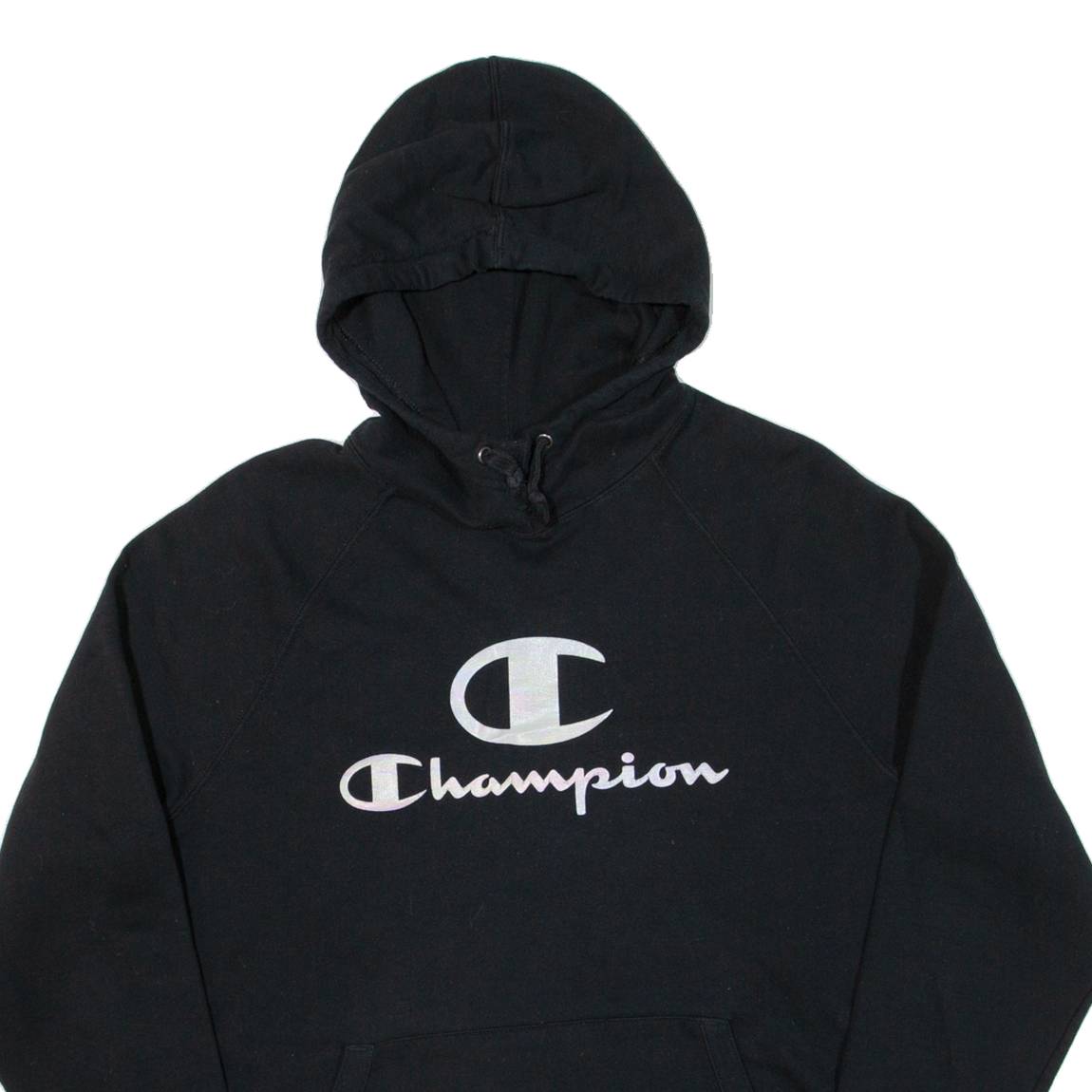 CHAMPION Womens Black Hoodie 2XL