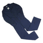 Mens Navy Blue Cotton Blend Plain Dungarees Regular Fit S W32 L28 Workwear