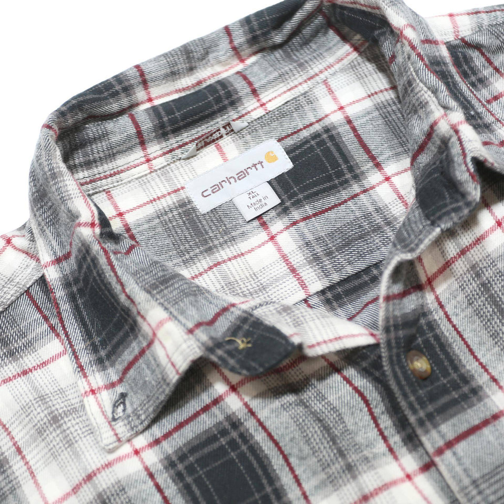 CARHARTT Mens Black & White Plaid Cotton Shirt XL Long Sleeve Button-Up Casual