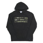 CHAMPION Mens Black Hoodie S Cotton Blend Pullover Hooded Sweatshirt