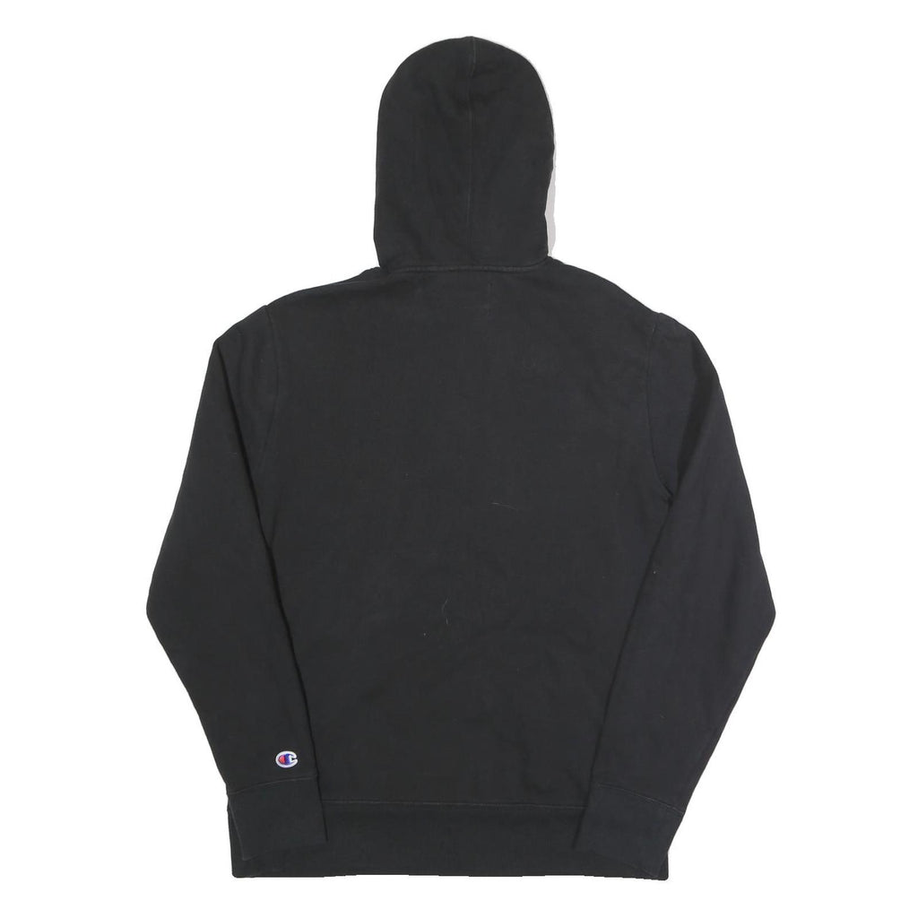 CHAMPION Mens Black Hoodie S Cotton Blend Pullover Hooded Sweatshirt