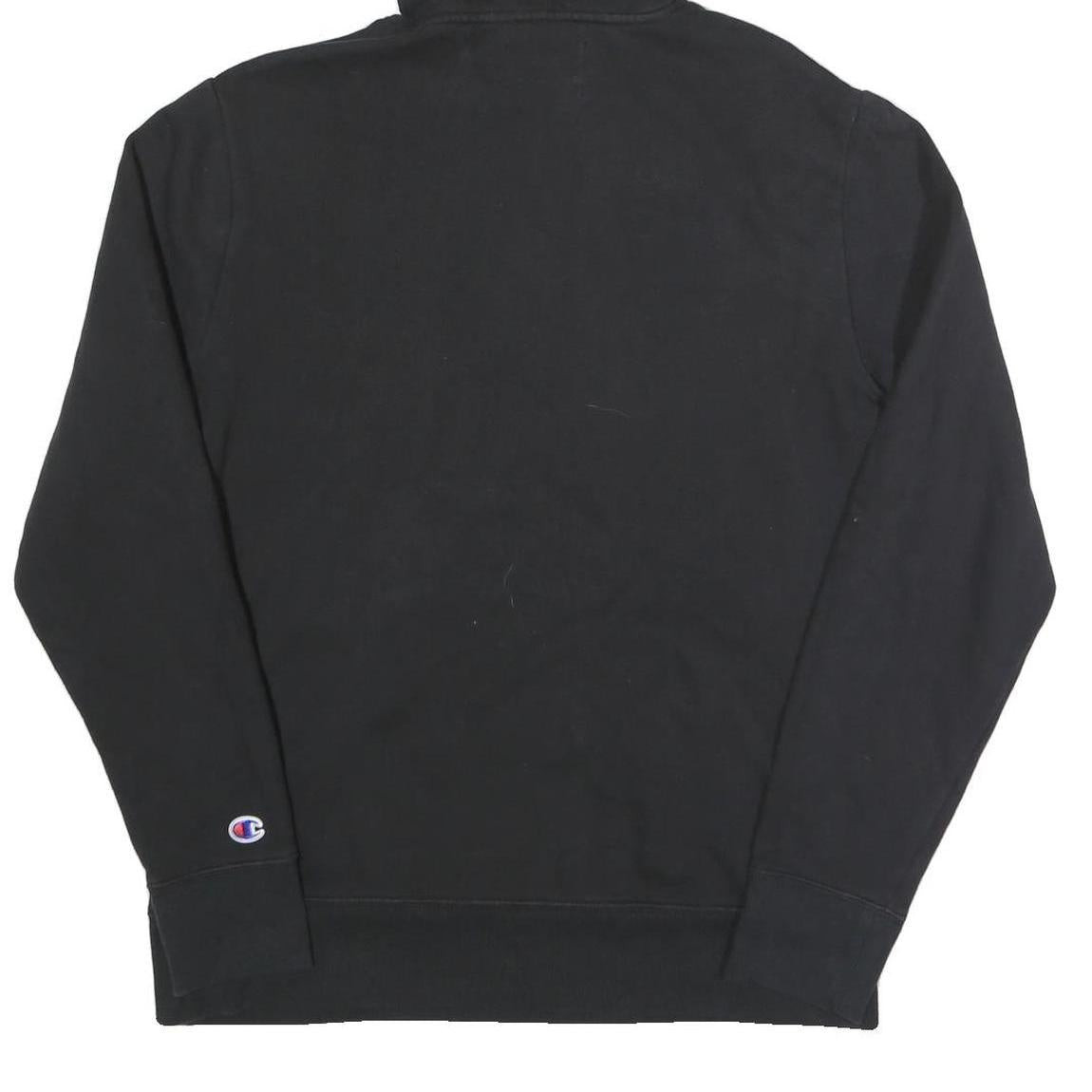 CHAMPION Mens Black Hoodie S Cotton Blend Pullover Hooded Sweatshirt