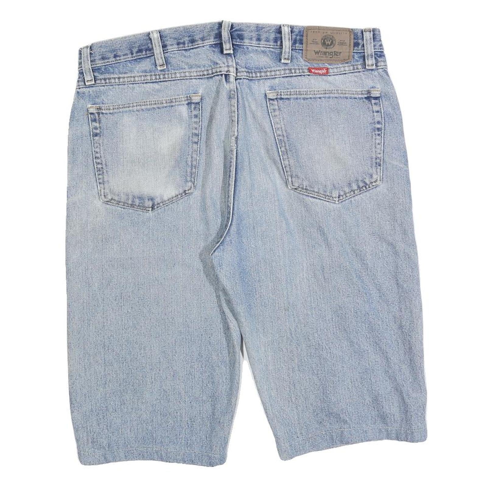 WRANGLER Mens Shorts Blue Denim Casual L W36 Classic Cotton Summer