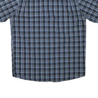 WRANGLER Mens Blue Check Shirt M Cotton Blend Casual Summer Button Down