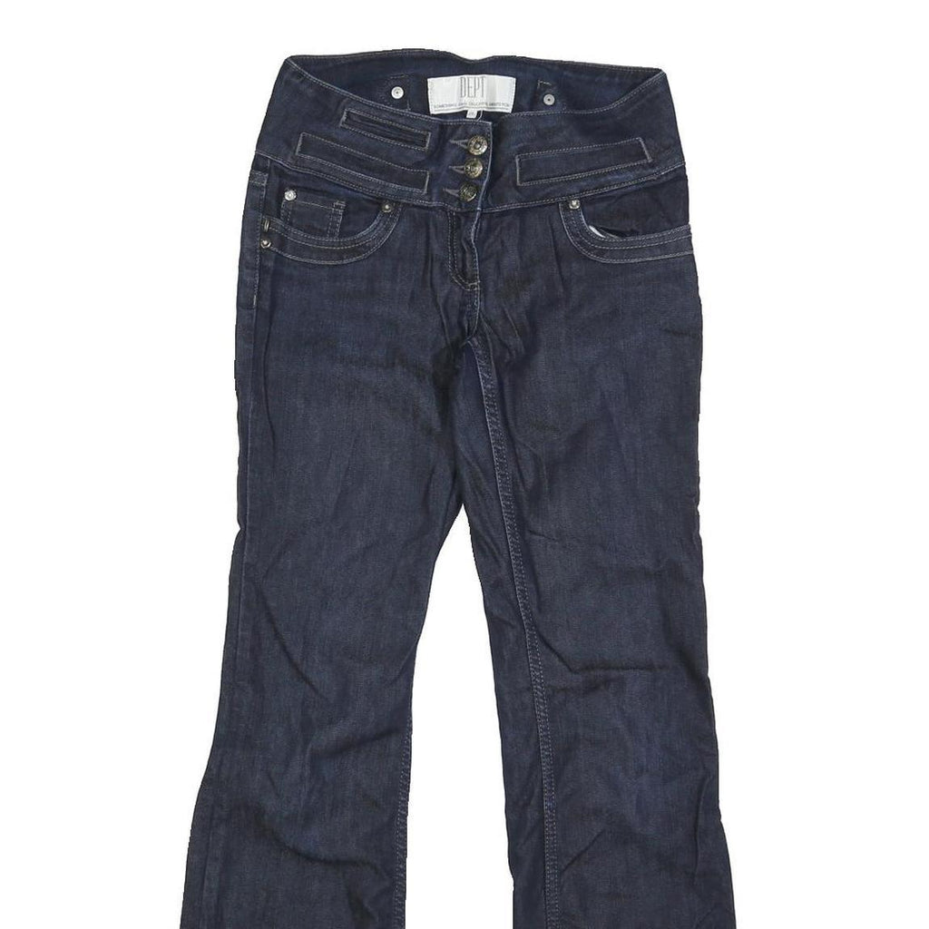 DEPT Womens Jeans Blue Regular Bootcut Denim Raw W26 L30 Stylish Comfort Fit