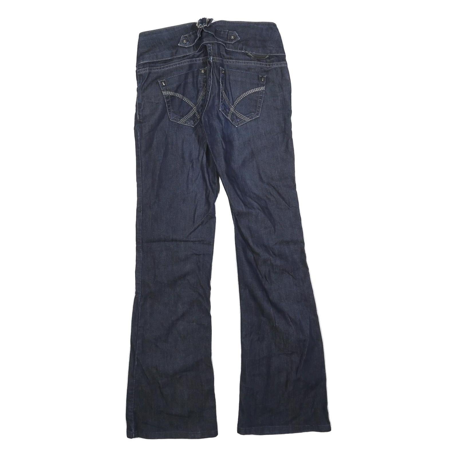 DEPT Womens Jeans Blue Regular Bootcut Denim Raw W26 L30 Stylish Comfort Fit