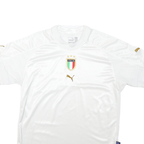 PUMA Mens White Italia Football Shirt XL Short Sleeve Crew Neck Polyester Jersey