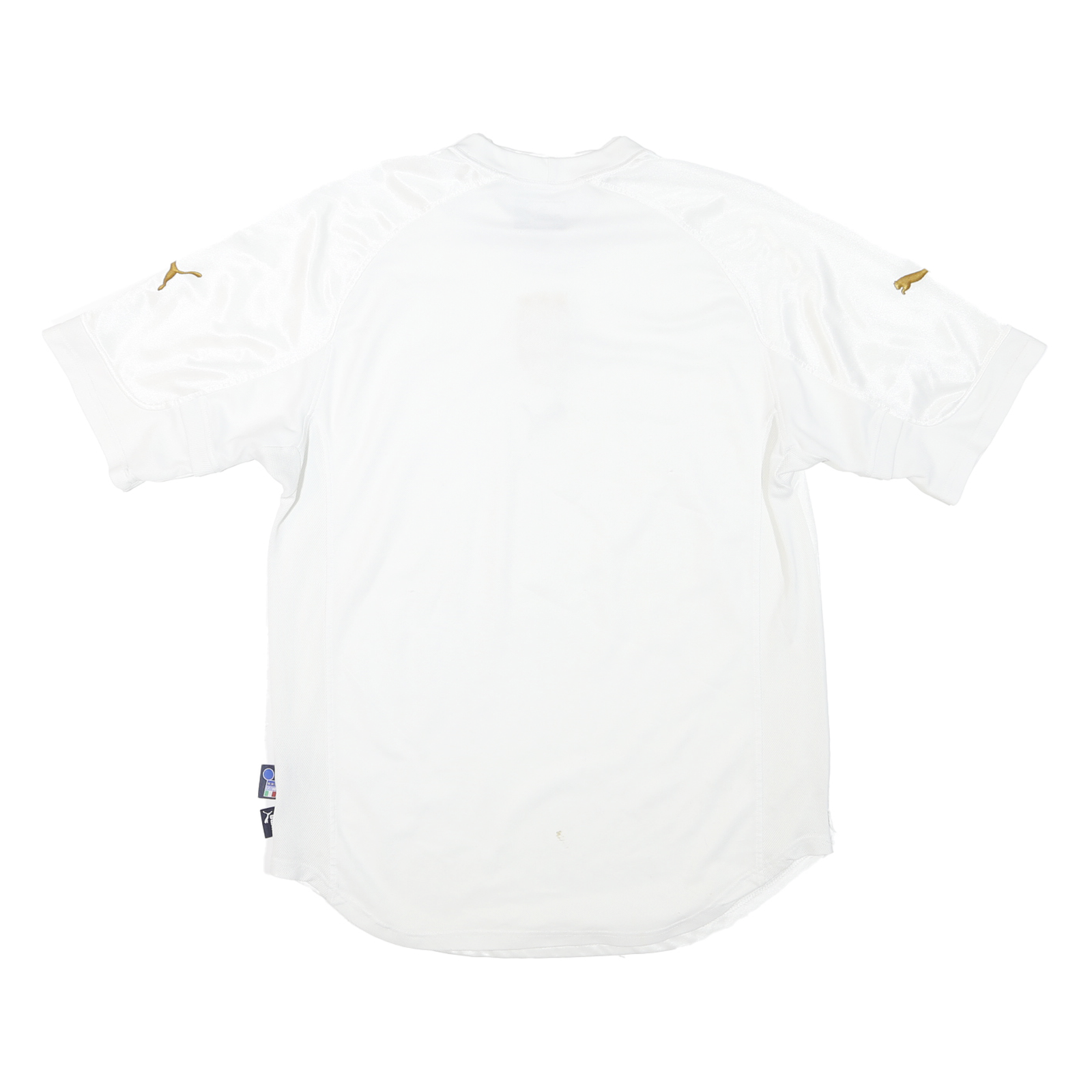 PUMA Mens White Italia Football Shirt XL Short Sleeve Crew Neck Polyester Jersey