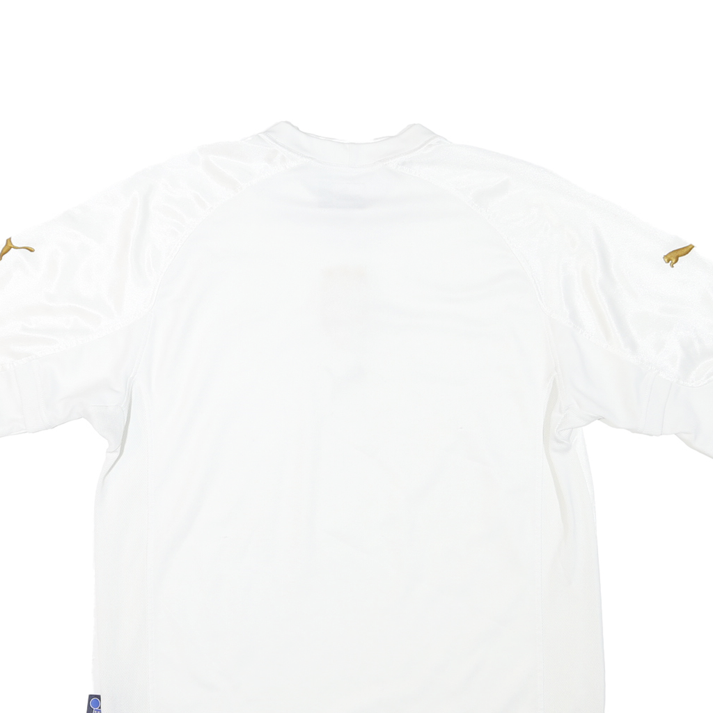 PUMA Mens White Italia Football Shirt XL Short Sleeve Crew Neck Polyester Jersey