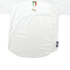 PUMA Mens White Italia Football Shirt XL Short Sleeve Crew Neck Polyester Jersey