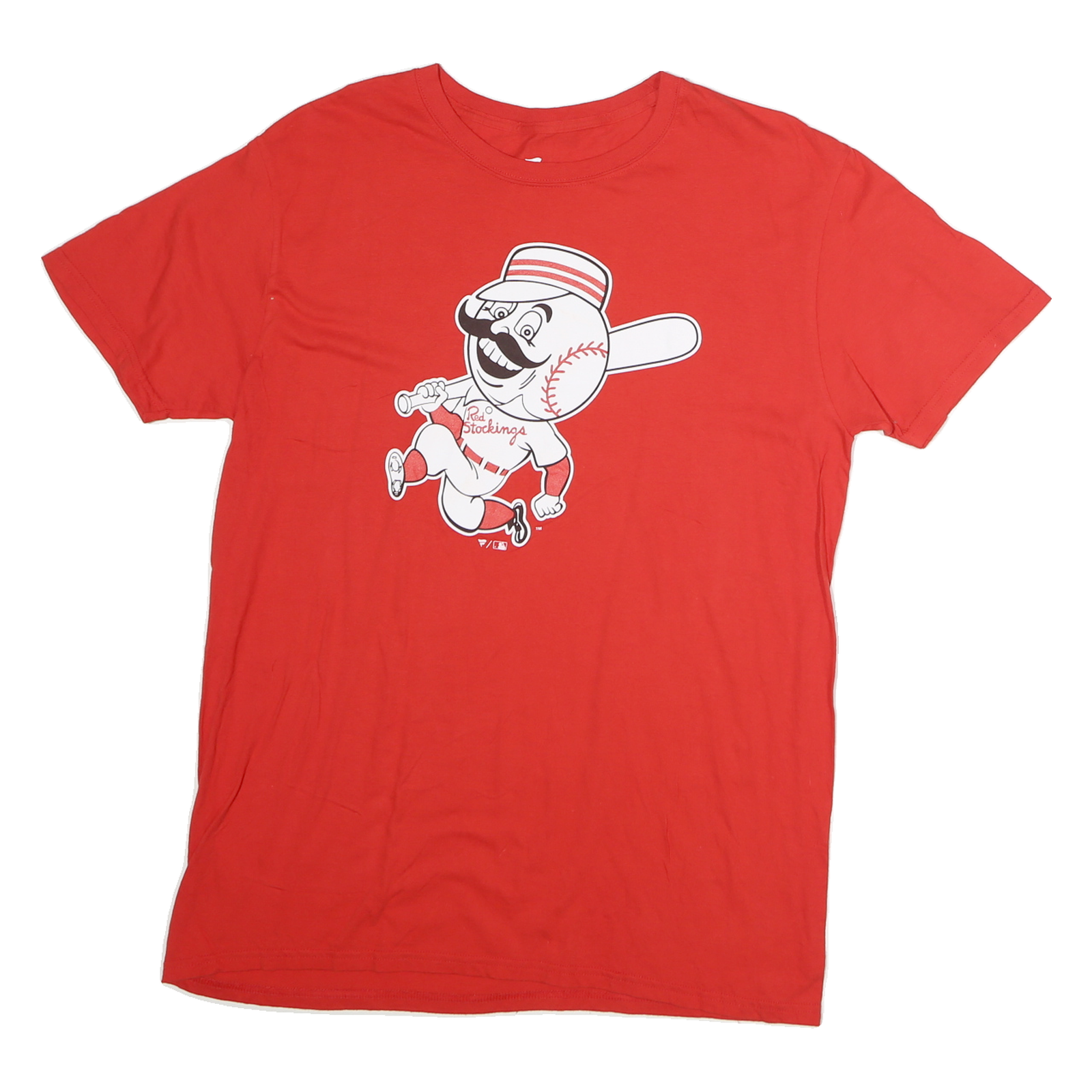 FANATICS Mens Red Graphic T-Shirt L Short Sleeve Crew Neck Cotton Casual