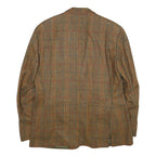 MCGREGOR Mens Brown Wool Check Tailored Jacket L Button Closure Classic Fit