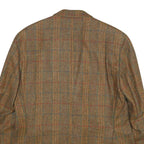 MCGREGOR Mens Brown Wool Check Tailored Jacket L Button Closure Classic Fit