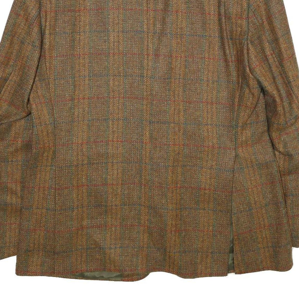 MCGREGOR Mens Brown Wool Check Tailored Jacket L Button Closure Classic Fit