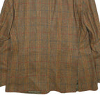 MCGREGOR Mens Brown Wool Check Tailored Jacket L Button Closure Classic Fit