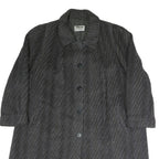 CITYLINE Womens Grey 4XL Button Cotton Blend Long Sleeve Classic Jacket Coat