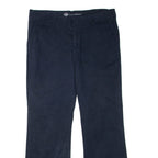 DICKIES Womens Trousers Blue Regular Flared W36 L33