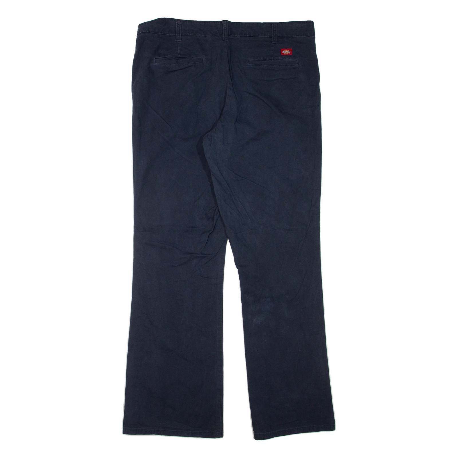 DICKIES Womens Trousers Blue Regular Flared W36 L33