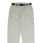 HS OUTERWEAR Womens Relaxed Light Grey Polyester Blend Zip Trousers W30 L30