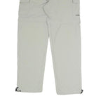 HS OUTERWEAR Womens Relaxed Light Grey Polyester Blend Zip Trousers W30 L30