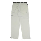 HS OUTERWEAR Womens Relaxed Light Grey Polyester Blend Zip Trousers W30 L30