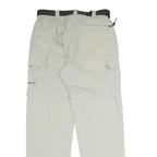 HS OUTERWEAR Womens Relaxed Light Grey Polyester Blend Zip Trousers W30 L30