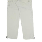 HS OUTERWEAR Womens Relaxed Light Grey Polyester Blend Zip Trousers W30 L30