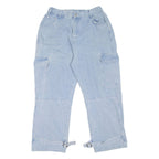 Cargo Style Womens Jeans Blue Relaxed Straight W30 L26