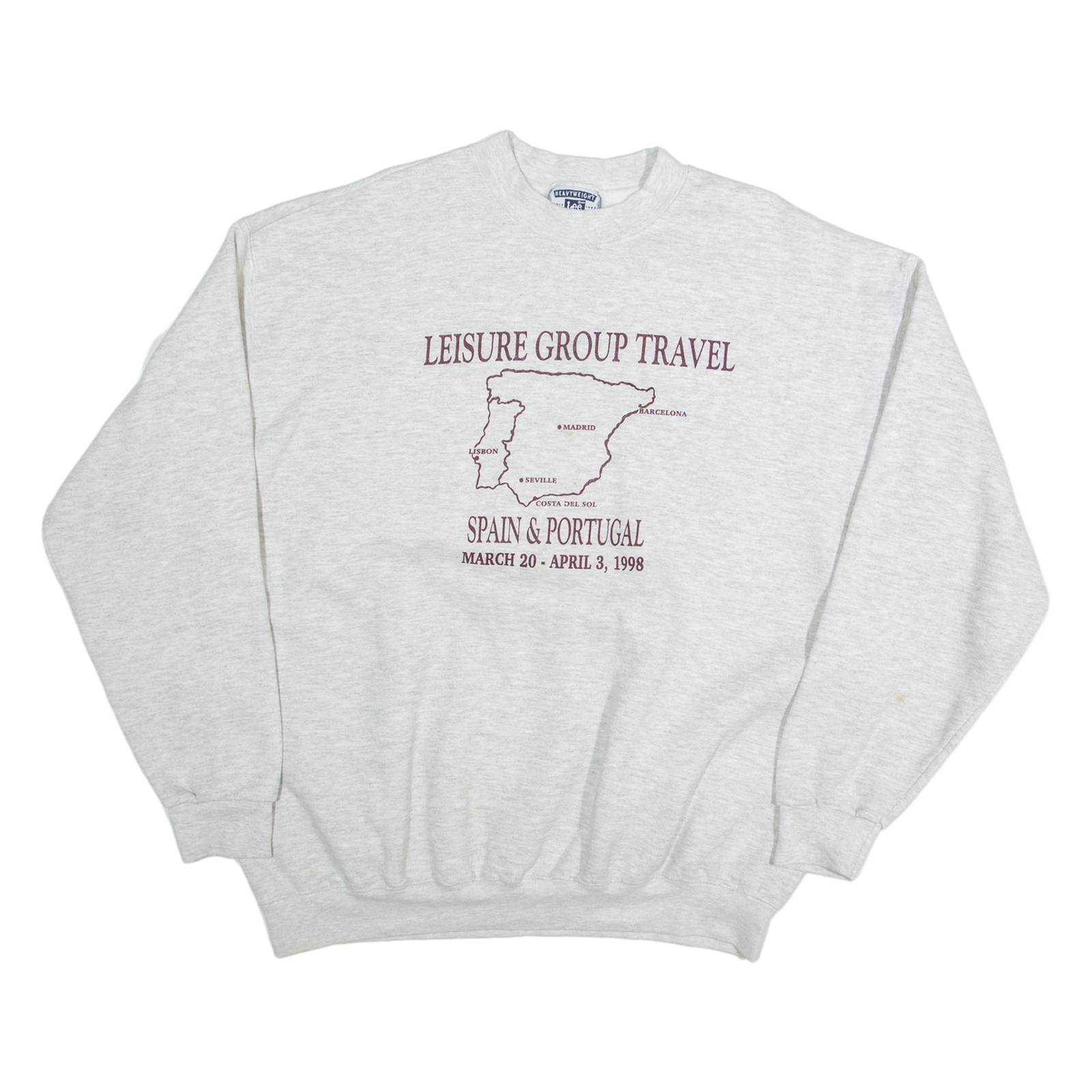 LEE Leisure Group Travel Mens Sweatshirt Grey XL