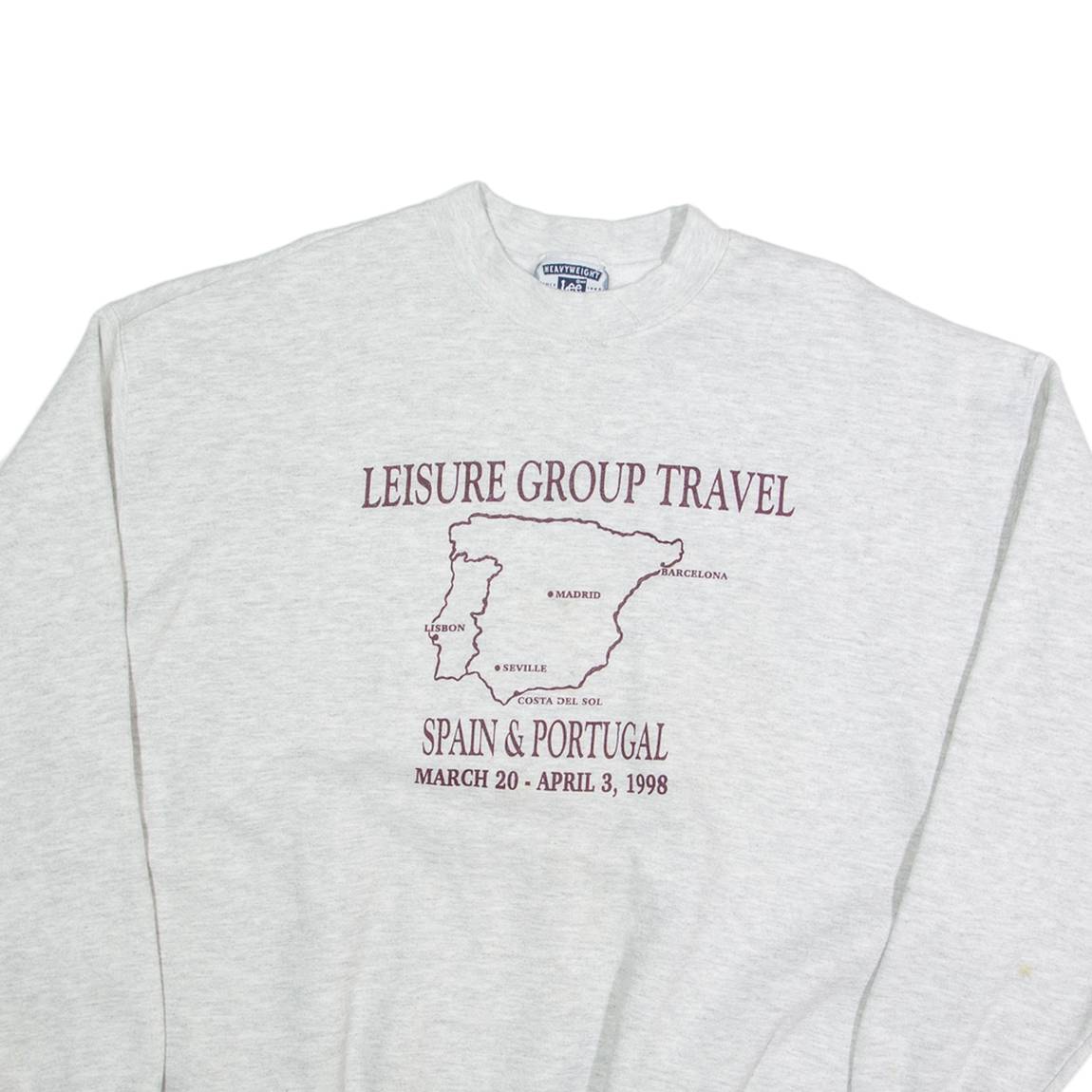 LEE Leisure Group Travel Mens Sweatshirt Grey XL