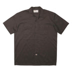 TOMMY HILFIGER Mens Brown Work Shirt L Cotton Blend Button Pockets