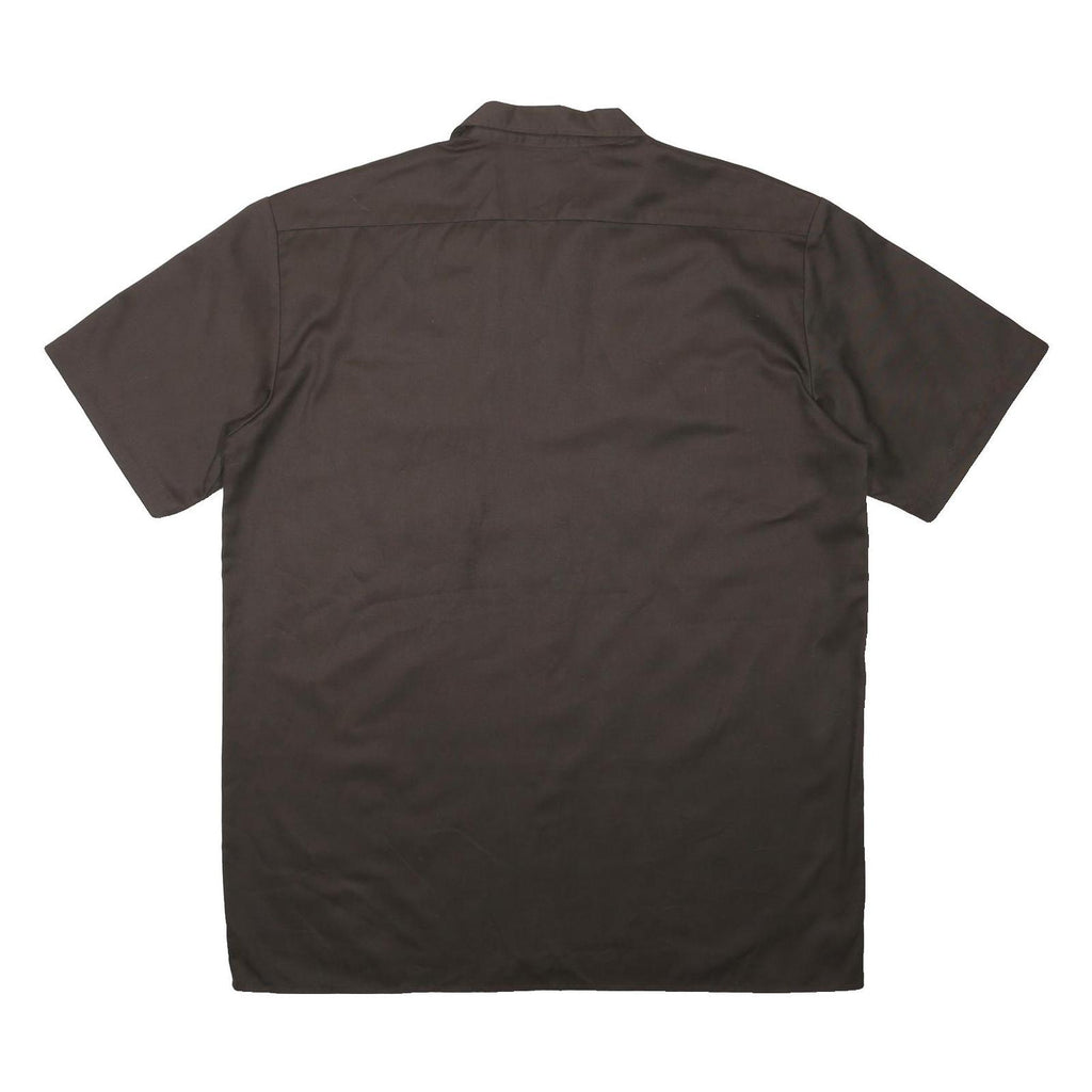 TOMMY HILFIGER Mens Brown Work Shirt L Cotton Blend Button Pockets