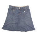 REWIND Womens Blue Denim Mini Cotton Blend Skirt M Casual Stylish