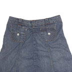 REWIND Womens Blue Denim Mini Cotton Blend Skirt M Casual Stylish