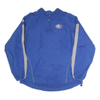 MAJESTIC Mens Blue Jacket L Polyester Plain Lightweight Zip Sportswear