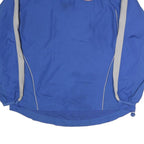 MAJESTIC Mens Blue Jacket L Polyester Plain Lightweight Zip Sportswear