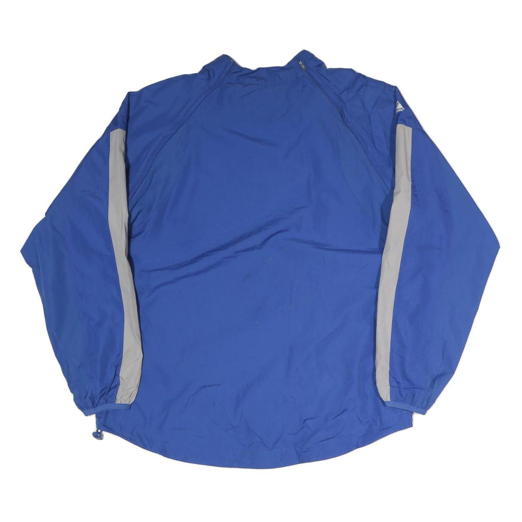 MAJESTIC Mens Blue Jacket L Polyester Plain Lightweight Zip Sportswear