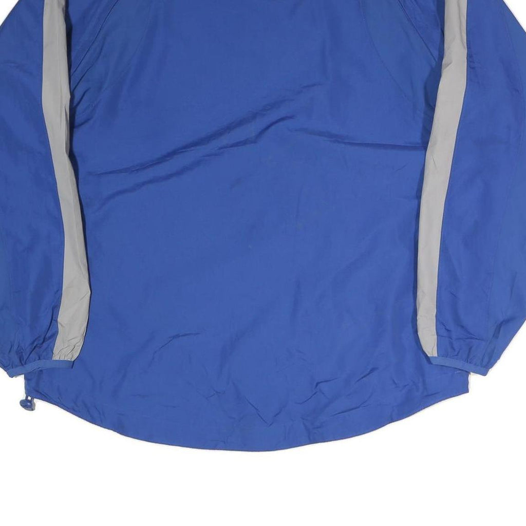 MAJESTIC Mens Blue Jacket L Polyester Plain Lightweight Zip Sportswear
