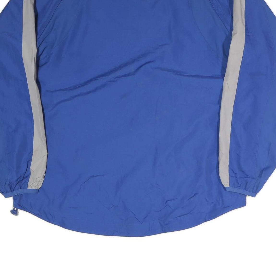 MAJESTIC Mens Blue Jacket L Polyester Plain Lightweight Zip Sportswear