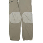 Mens Beige Polyester Blend Regular Fit Trousers W28 L30 Outdoor Casual Zip