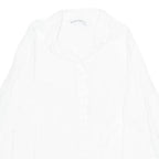 ZARA Womens Shirt White Collared 3/4 Sleeve M
