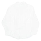 ZARA Womens Shirt White Collared 3/4 Sleeve M