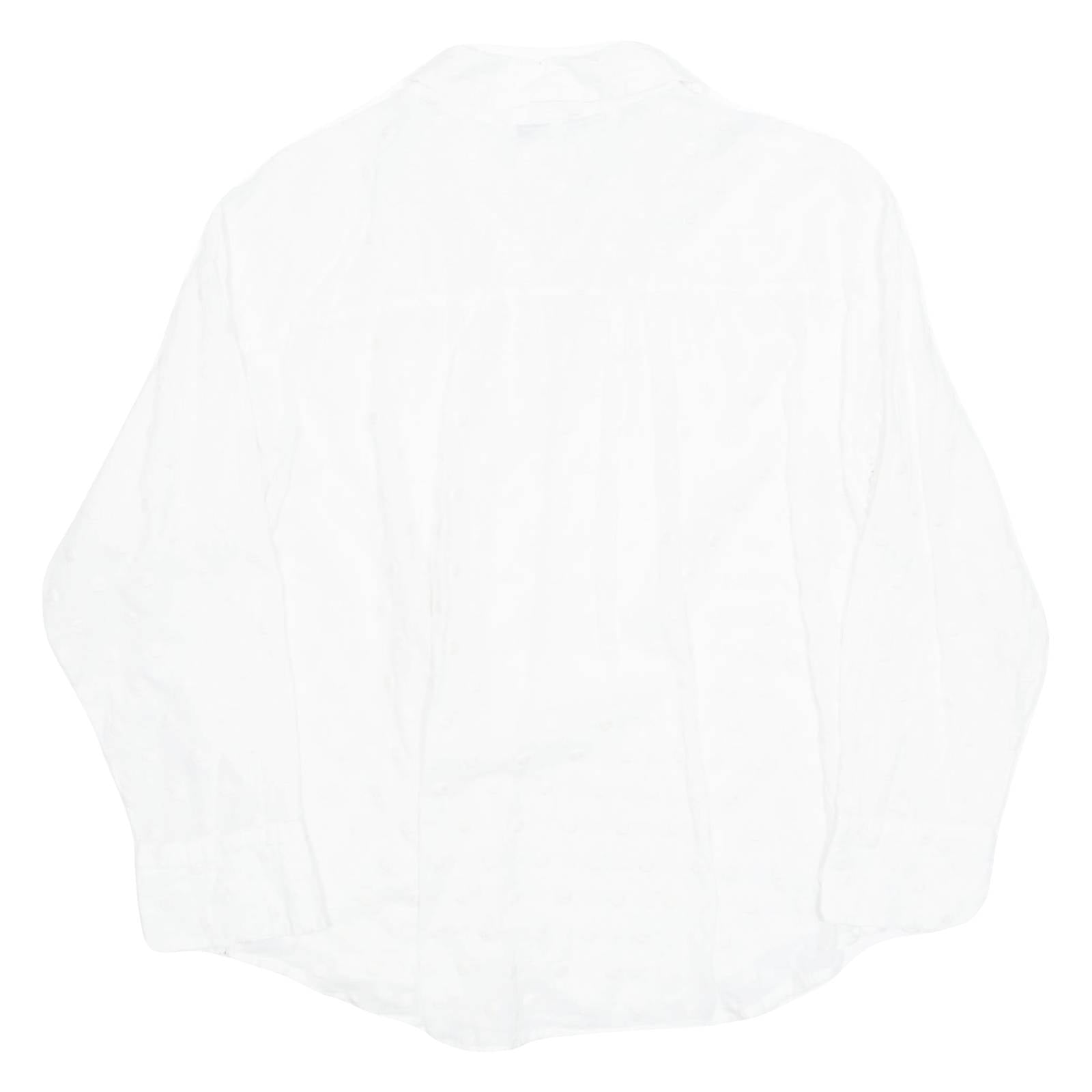 ZARA Womens Shirt White Collared 3/4 Sleeve M