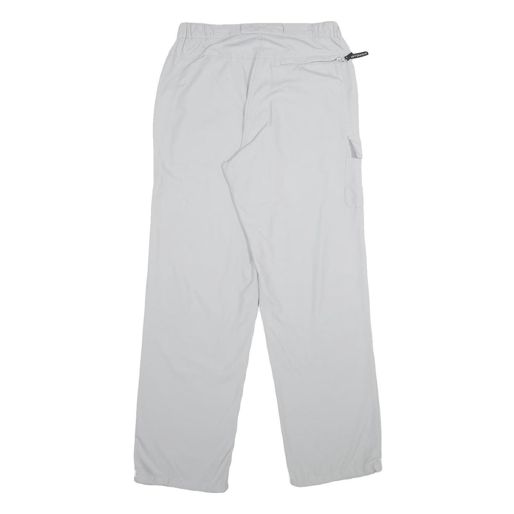 K-TEC Womens Polyamide White Regular Straight Trousers W28 L32 Outdoor Zip