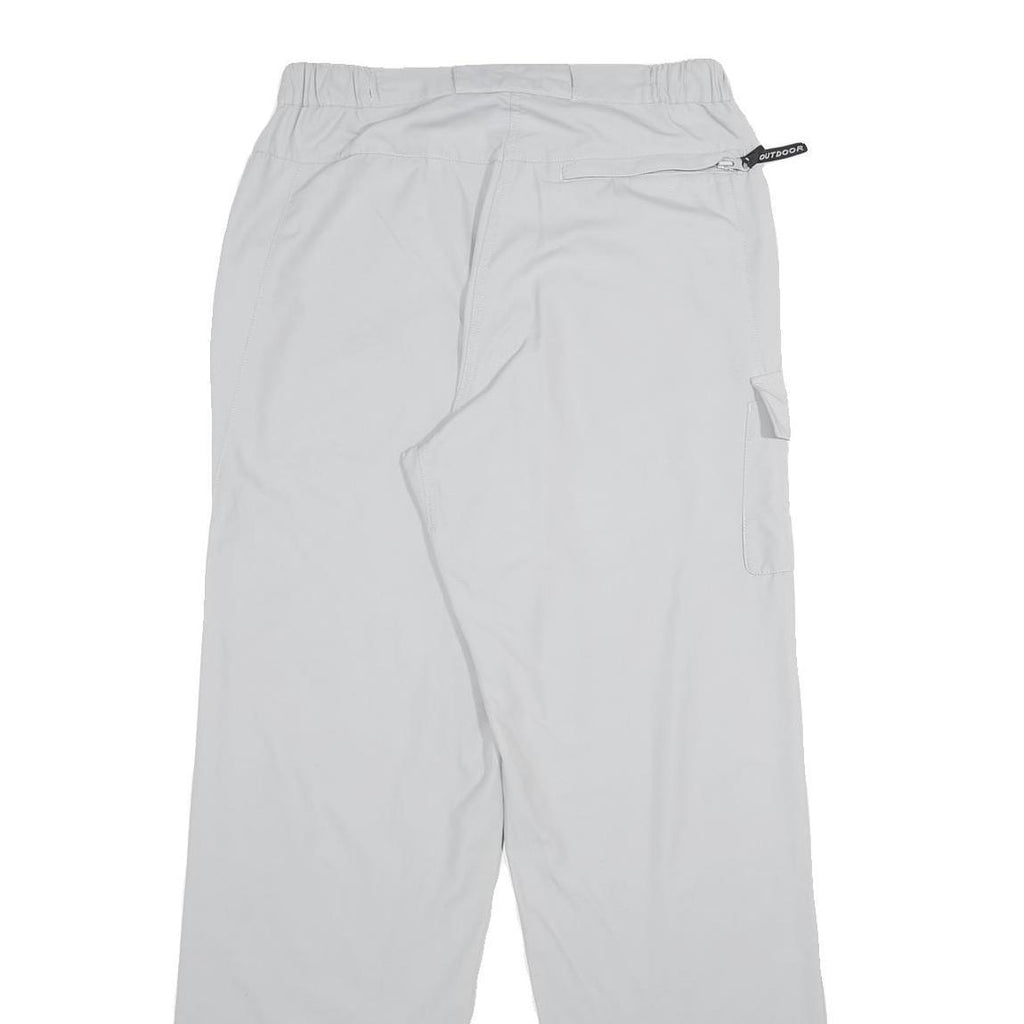 K-TEC Womens Polyamide White Regular Straight Trousers W28 L32 Outdoor Zip