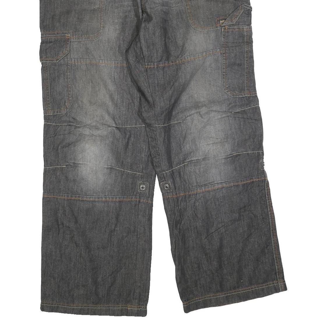 CHEROKEE Mens Jeans Blue Relaxed Cargo Denim Medium W38 L30 Utility Pockets