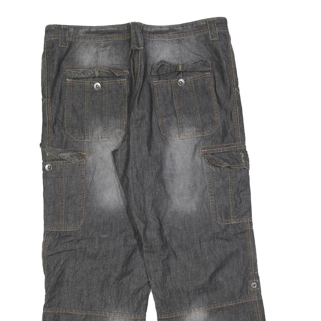 CHEROKEE Mens Jeans Blue Relaxed Cargo Denim Medium W38 L30 Utility Pockets