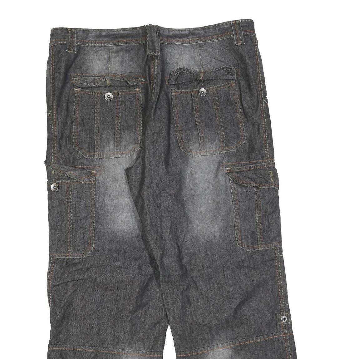 CHEROKEE Mens Jeans Blue Relaxed Cargo Denim Medium W38 L30 Utility Pockets