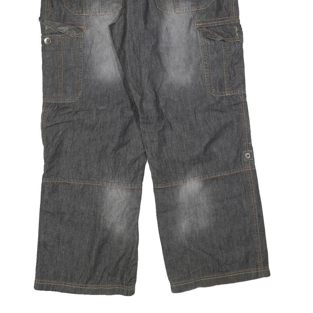 CHEROKEE Mens Jeans Blue Relaxed Cargo Denim Medium W38 L30 Utility Pockets