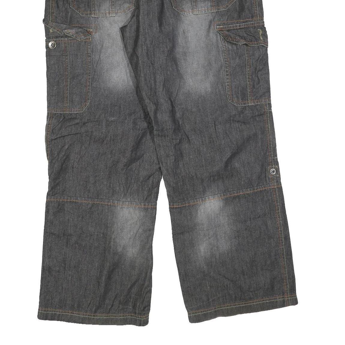 CHEROKEE Mens Jeans Blue Relaxed Cargo Denim Medium W38 L30 Utility Pockets